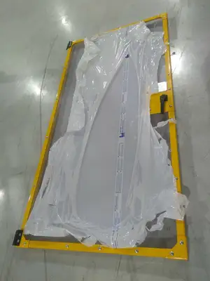 USED AUTOMATION GUARDING SYSTEMS 1200×2000 LH LEXAN TURN HANDLE HINGE DOORS