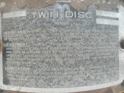 USED TWIN DISC C-108-HP5