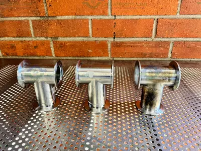 Used 3 WAY STAINLESS STEEL KF 50 NIPPLE VACUUM FITTING Valves/Fittings California US | Equipment Lab #1317048