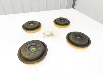 EL-190-E Machine Leveling Feet Rubber Pads M12x1.75x 3"Stud 7.5"OD Set of 4