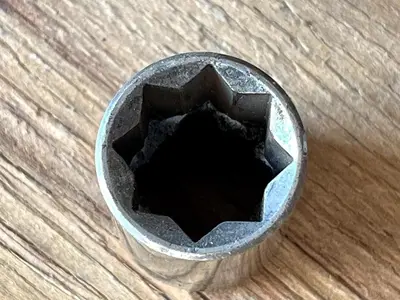 Vintage Craftsman 1/2" Drive 9/16" 8 Point Torx Shallow Socket SAE G 44223 USA