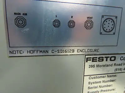 Festo Control Systems Pneumatic Solenoid Valve Control Panel Box 24VDC 16x12x8"
