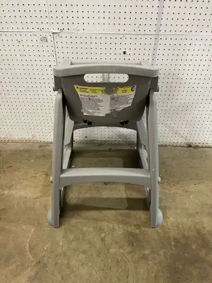 Used Rubbermaid Used Rubbermaid® FG780508PLAT Platinum Sturdy Restaurant High Chair - FG5 Restaurant Front of House Furnishings Illinois US | Falcon Restaurant Supply #1374850