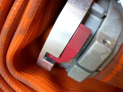 50R450OG | 5" Dia. Orange Industrial Supply Hose, Storz Couplings, 50 FOOT 200PSI - New Other
