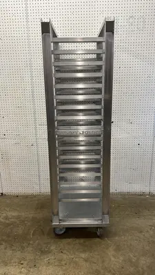 Used Falcon Restaurant Supply, Inc. Used Stainless Mobile Wide Side Load Sheet Pan Rack with Casters - JJ Racks/Shelving Illinois US | Falcon Restaurant Supply #1373595