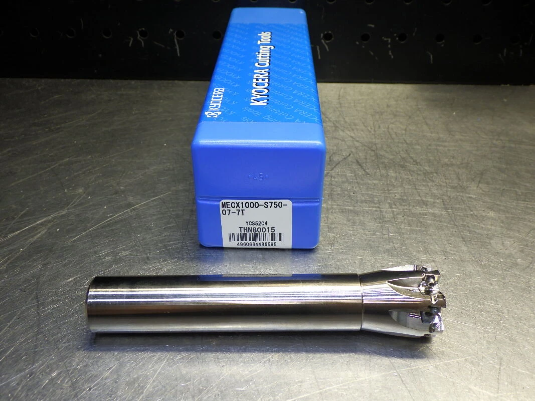 Kyocera 1" Coolant Thru 7 Flute Indexable Endmill MECX1000-S750-07-7T (LOC3567)