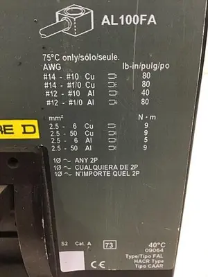USED SQUARE D FAL36060 / SWITCH
