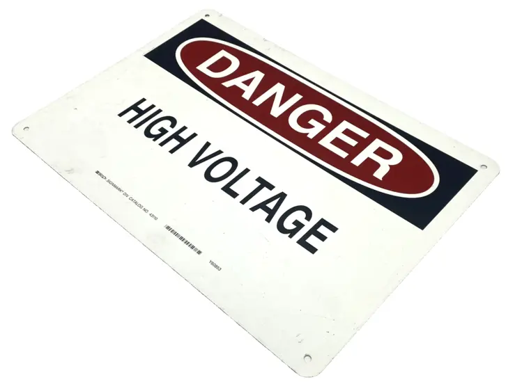 Used Brady Danger High Voltage Sign 10"x14" Aluminum Safety Products (Other) Michigan US | Maverick Industrial Sales #1396866