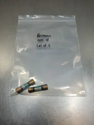 Used Bussmann NON-10 One-Time Fuse, 250V, 10A, Lot of 2 Fuses South Carolina US | Palmetto Automation #1521178