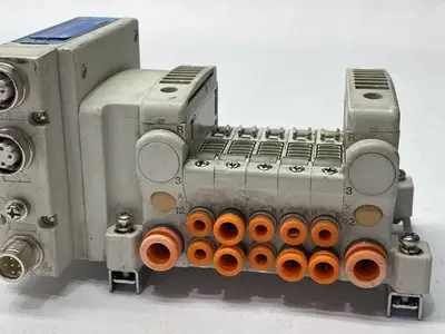 VV5QC11-05C45DA-D0S | SMC  Pneumatic Manifold Base 5-Station EX260-SEC1 EtherCAT - Used