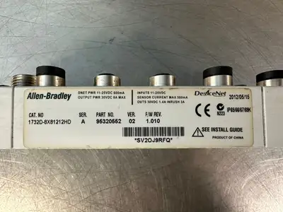 Allen Bradley 1732D-8X81212HD /A 95320552 Ver 02 F/W Ver.1.10 (7.2.1)