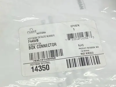 New | in-Stock Hoffman nVent Box Connector Feed-Through 4.00 x 4.00" Gray 14350 Electrical Boxes Michigan US | Maverick Industrial Sales #1402340