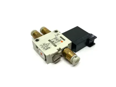 USED SMC SINGLE SOLENOID VALVE, 0-0.7MPA, M5 PORTS, 24VDC