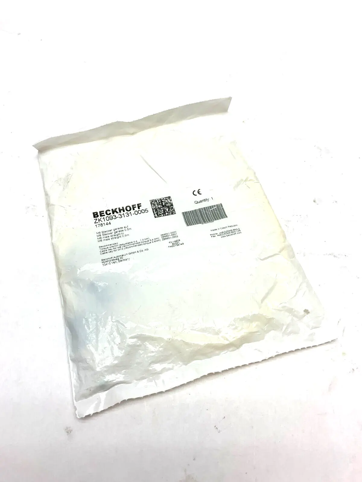 New | in-Stock Beckhoff ZK1093-3131-0005 PLC Ethernet Equipment Michigan US | Maverick Industrial Sales #1487706
