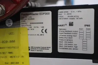 NEW ABB EDP300 Y0H2S2D POSITIONERMASTER CONTROL D1M5 UNIT NEW STOCK S-661