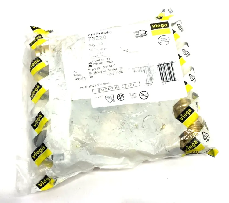 New | in-Stock Viega ProPress Adapter, P x MPT - Model 2911ZL Smart Connect 10-PACK Plumbing Equipment Michigan US | Maverick Industrial Sales #1483243