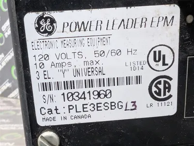 General Electric PLE3ESBG13 Power Leader EPM Meter 3-EL. "Y" Universal Used