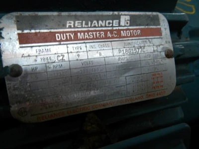 Reliance 79157-30 BP, 5 HP 87 RPM Gear Reducer