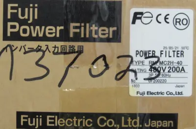 NEW FUJI ELECTRIC RNFMC2H-40 POWER FILTER 480V 200A RNFMC2H40