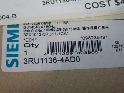 New | in-Stock SIEMENS 3RU11364AD0 Relays & Switches | HGR 24 #739631