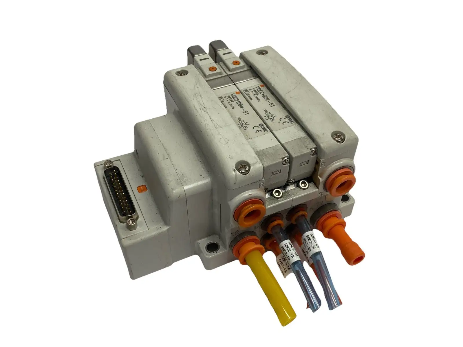 VV5QC21-02N9FD2 | SMC  Pneumatic Manifold 2-Station w/ D-Sub Connector - Used