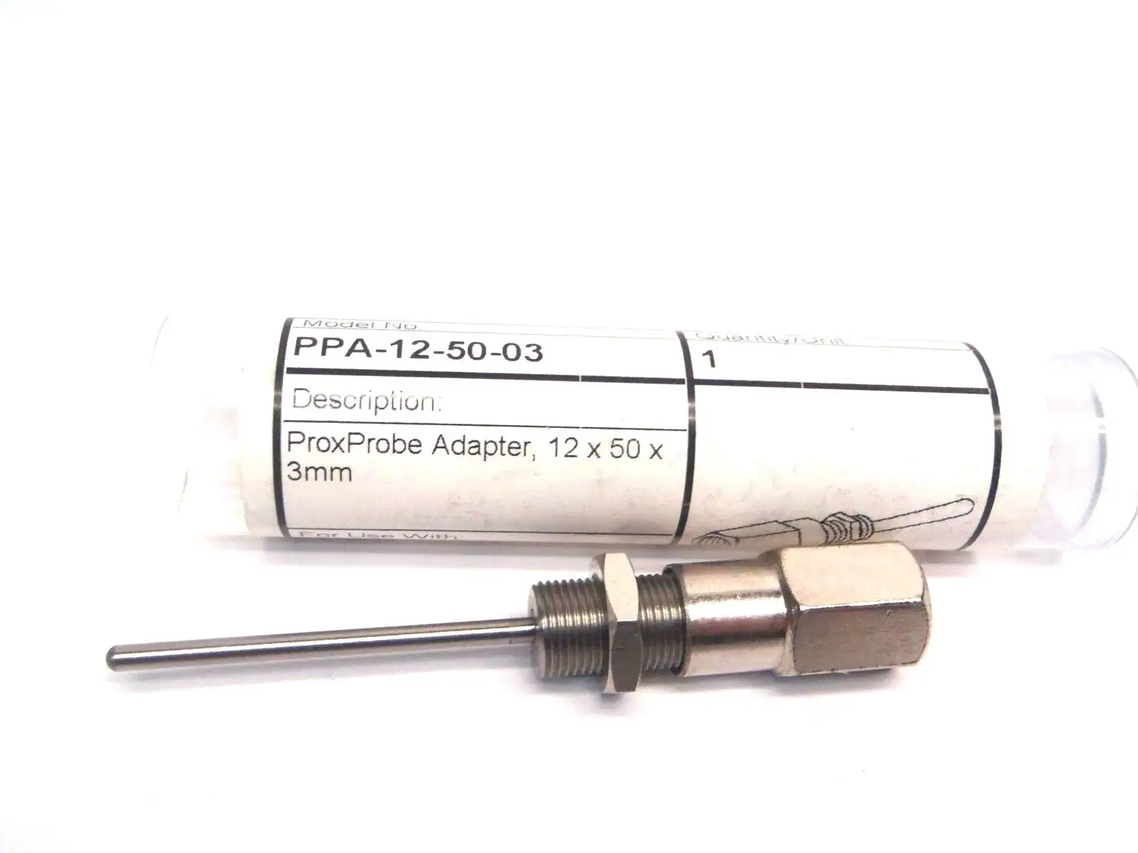 NEW SOFTNOZE PROXPROBE ADAPTER 12X50X 3MM FOR M12X1 SENSORS