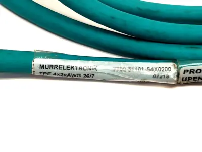Used Murr Elektronik 7700-51101-S4X0200, TPE 4x2x26AWG SF/UTP CAT6a bu UL/CSA. CMR 2m Cable & Wire Michigan US | Maverick Industrial Sales #1456596