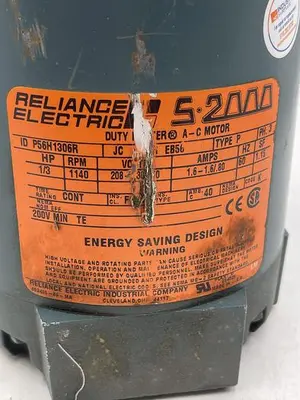 Used RELIANCE ELECTRIC RELIANCE ELECTRIC P56H1306R 3PH. 1/3HP 1140RPM Misc Electrical & Power Parts | ND Industrial Surplus #1214345