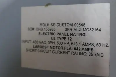 WEG SSW06 SOFT STARTER, 220-575v; 670a; 3Phase; P/N: SSW060670T2257ESZ