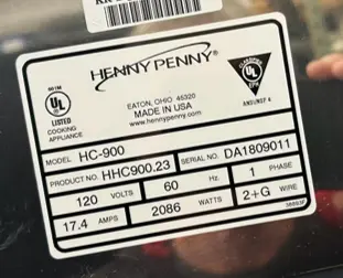 USED Henny Penny HC-900