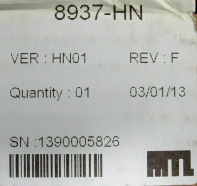 NEW HONEYWELL 8937-HN FIBRE OPTIC EXTENDER 8937HN REV. F VER. HN01