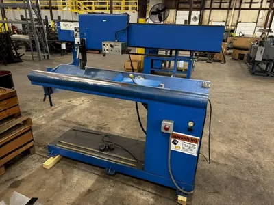 54" JETLINE MODEL #SWC-3A SEAM WELDER WITH SYNCROWAVE 250DX WELDER: YOBRO #23913