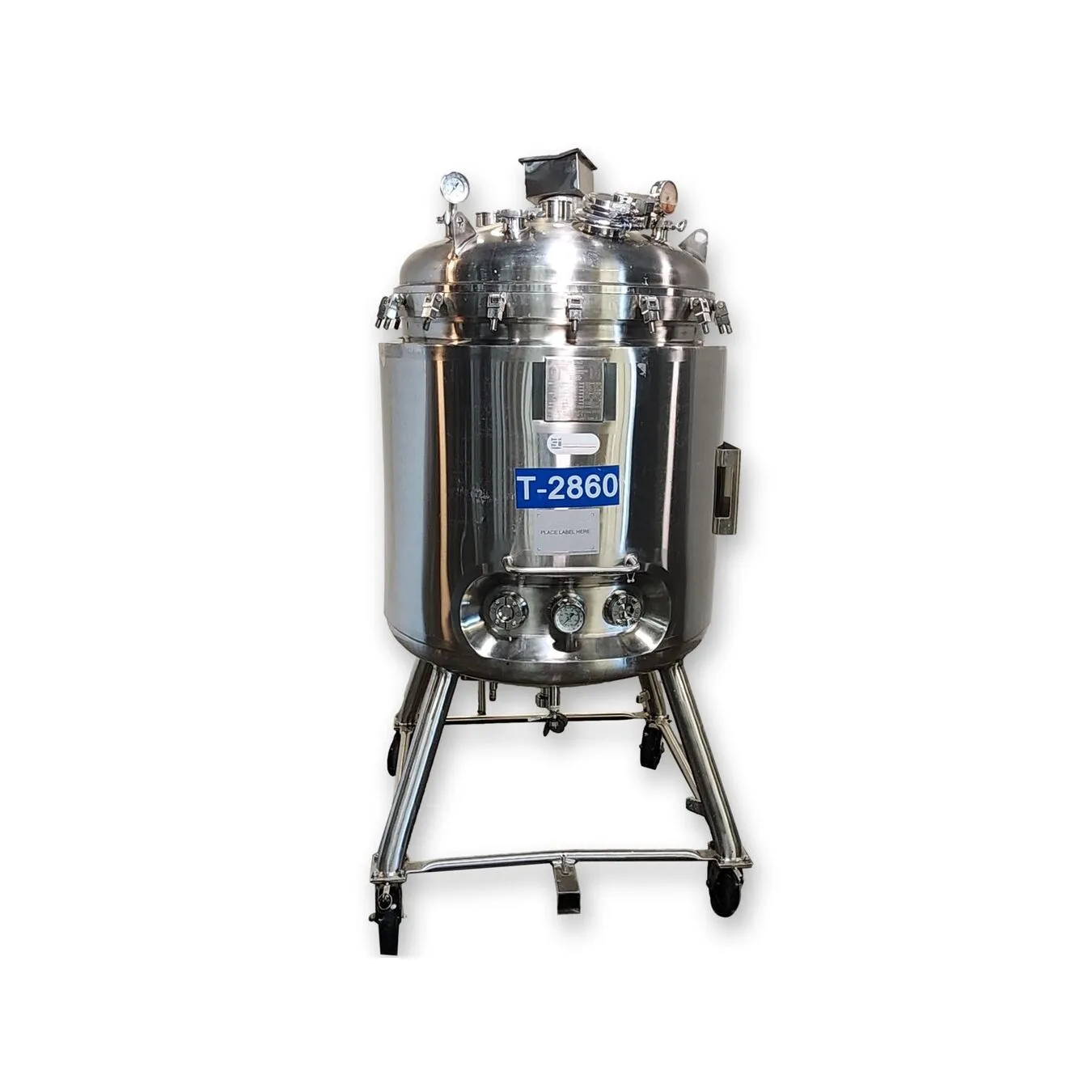 Used 316L Stainless Steel Jacketed Portable Reactor Holding Tank - 500L Capacity