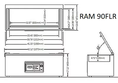 RAM Model 90FLR Table Top Single Chamber Vacuum Packaging Machine