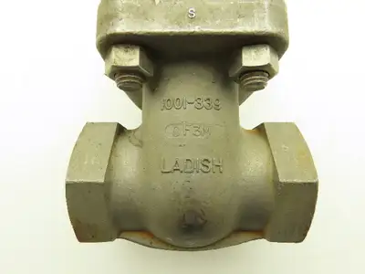 Ladish 1001-339 Gate Valve 1 NPT Class 150 275PSI Stainless Steel Rising Stem