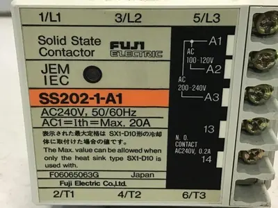 Used FUJI ELECTRIC SS202-1-A1 PLC Contactors Michigan US | Ideal Machinery #784126