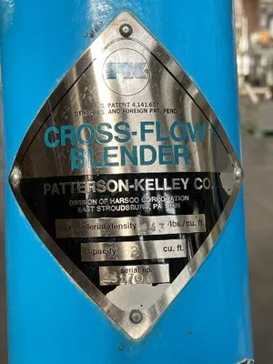 Patterson-kelley 2 Cu Ft Crossflow Twin Shell Blender