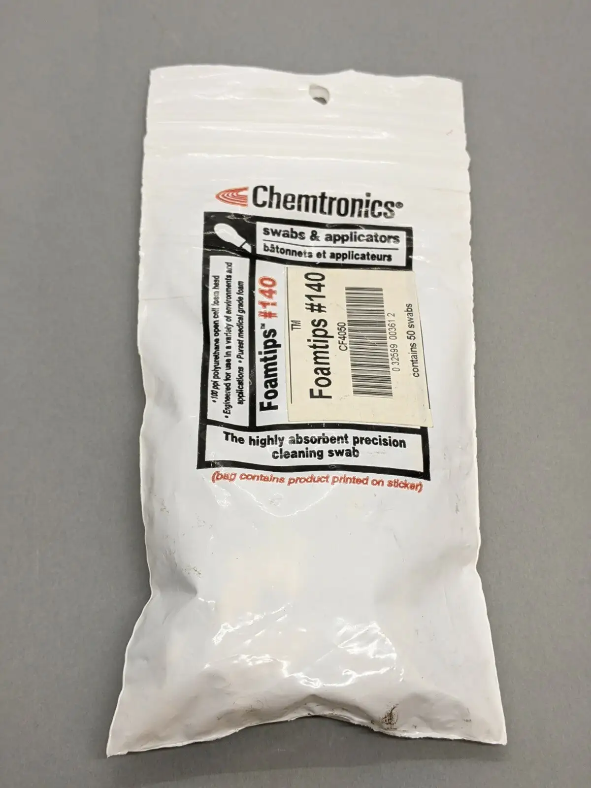 USED CHEMTRONICS FOAMTIPS #140 PKG OF 50