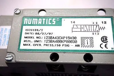 NEW NUMATICS I23BA43CKP15W30 VALVE
