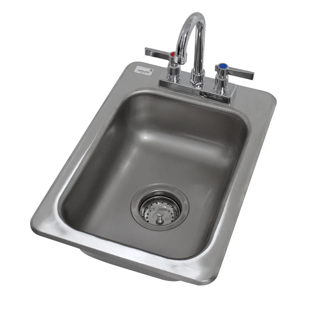 Advance Tabco DI-1-5 (1) Compartment Drop-in Sink - 10" x 14", Drain Included