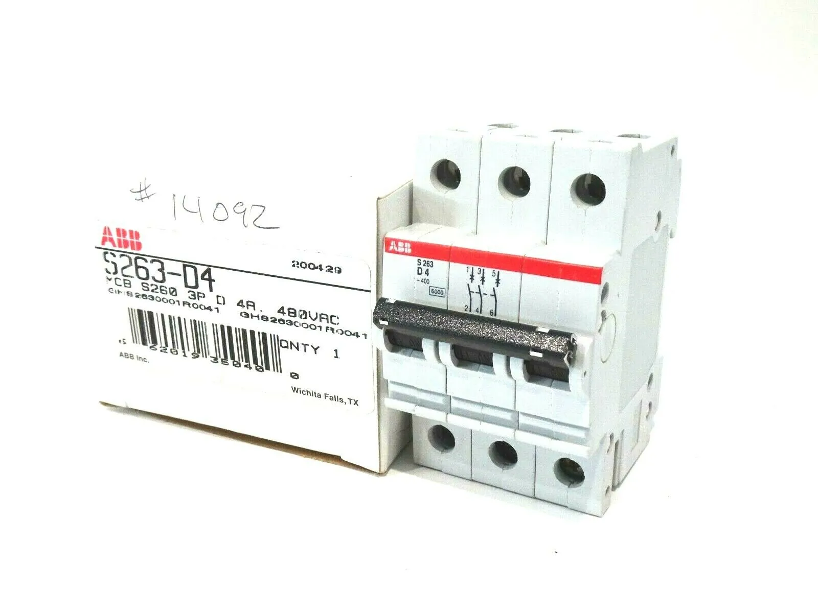 NEW ABB S263-D4 CIRCUIT BREAKER S263D4