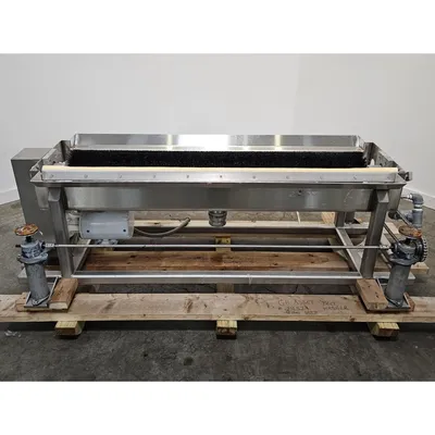 Used 1/2HP Motorized Sanitary Conveyor Belt Washing System - 54"W