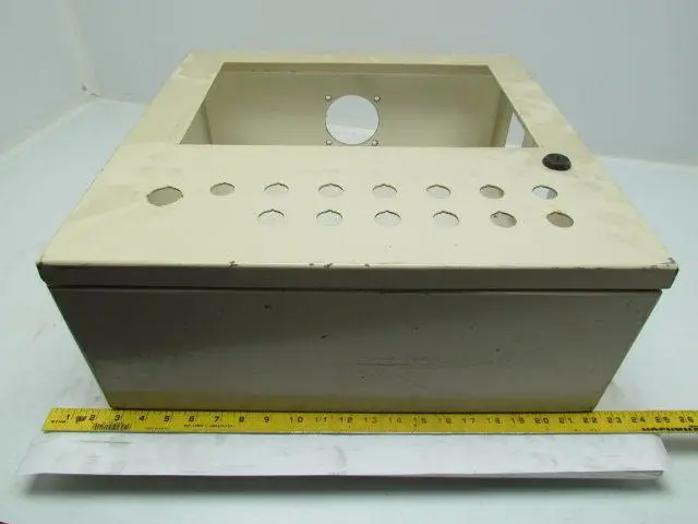 20x20x7" Steel Electrical Enclosure Box Cabinet w/Backplate Panelview Pushbutton