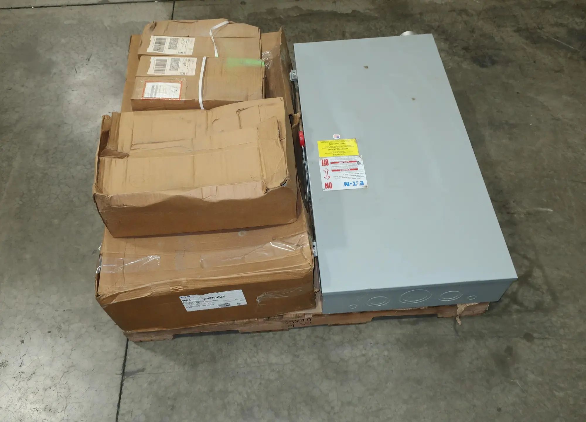 PALLET OF ASSORTED HEAVY DUTY SAFETY SWITCHES