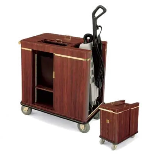 Forbes Industries Enclosed Housekeeping Cart w/ Vacuum Compartment - 36"L x 23"W x 37"H, Laminate (2238)