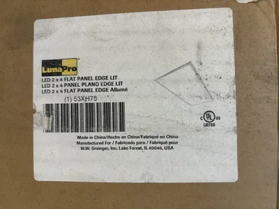 LumaPro 2 x 4 Flat Panel Edge Lit 53XH75 with Led Driver LF-GMD055YBT(T)1150U