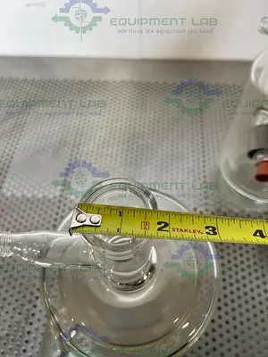 USED LOT OF 2 - HEL 1 LITER TRIPLE WALL JACKETED GLASS REACTOR W/ VALVE