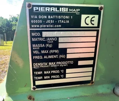 (2) Pieralisi FP 600 RS decanter centrifuges, SS.
