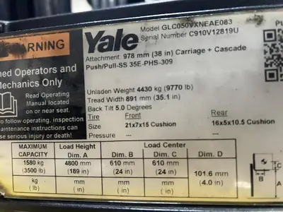 Used 2020 YALE GLC050VX Misc Forklifts Illinois US | Somerset Equipment Sales #1542866