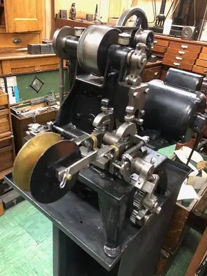 3398-385 Wm.H.Baker Antique Blanking Press with Mechanical Indexing Roll Feed – Circa 1890